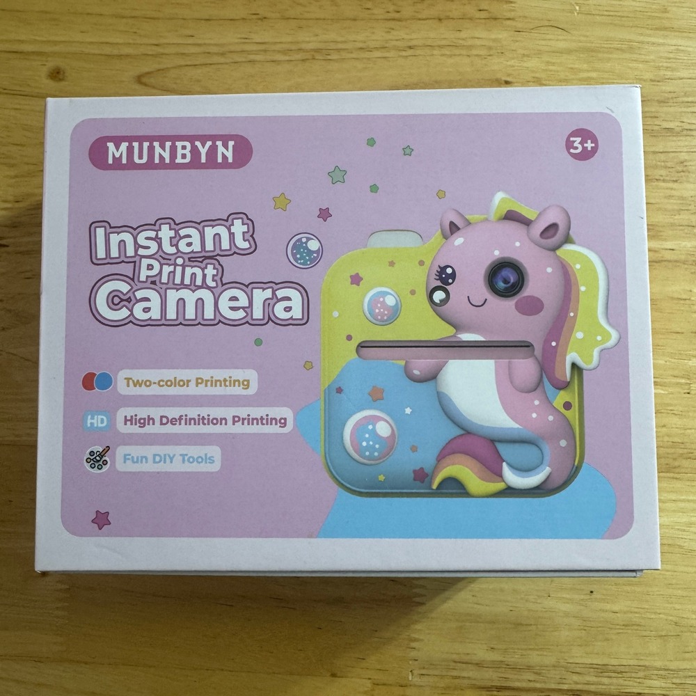 MUNBYN Kids‎ Instant Print Camera Unicorn Thermal Printing, DIY Tools, Ages 3+